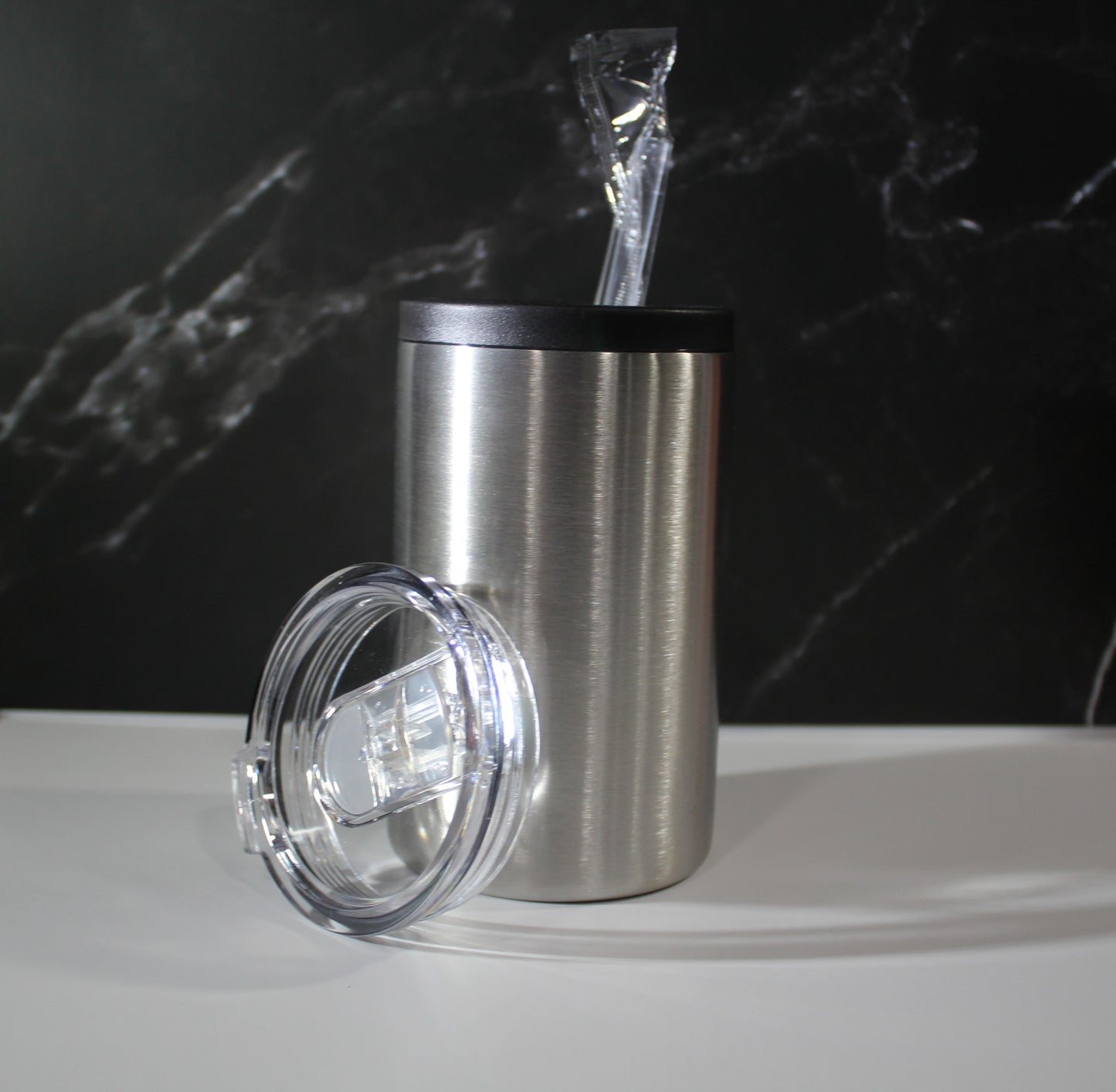 12oz can cooler stainless-steel duo