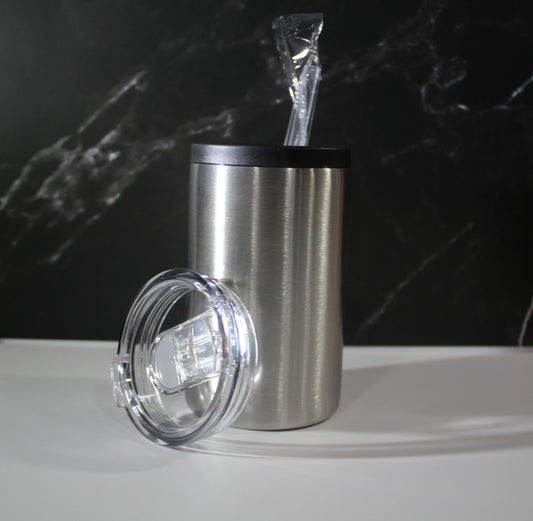 12oz can cooler stainless-steel duo